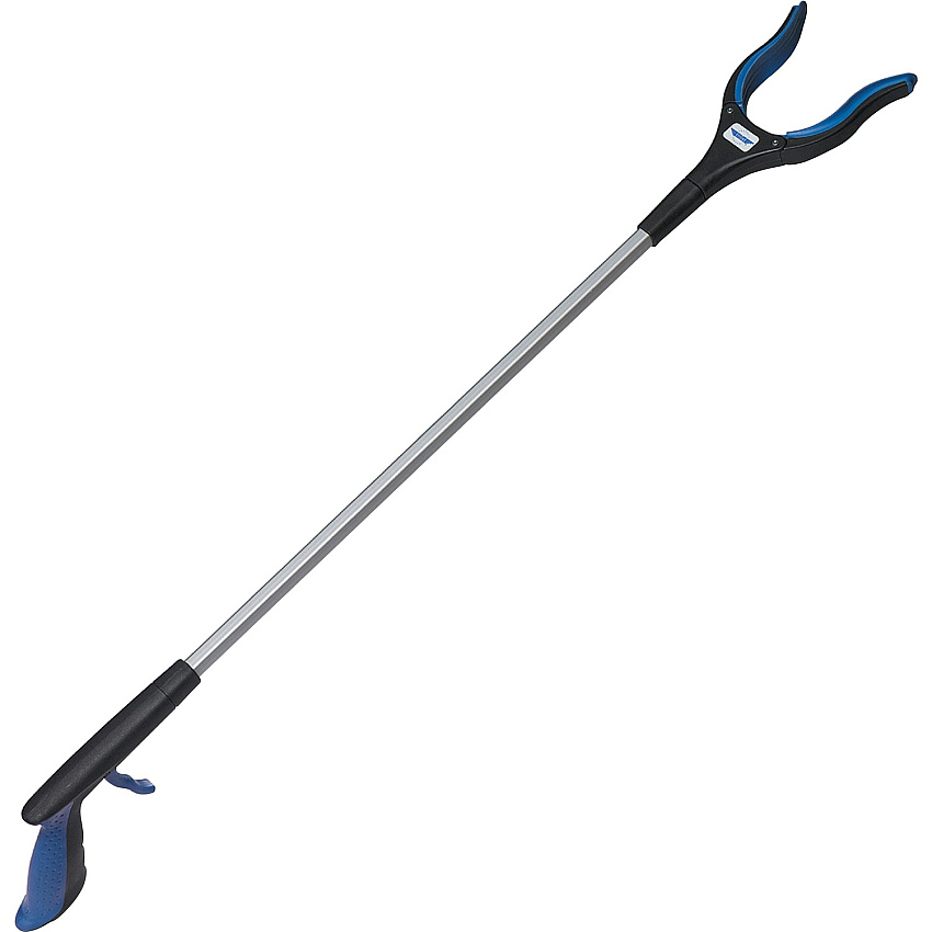 Ettore Grip 'n Grab Multipurpose Pickup Tool 32" Reach - Articulating Head, Rust Proof, Comfortable Handle, Comfortable Handle - Rubber, Aluminum, Plastic - Blue - 1 Each (49036)