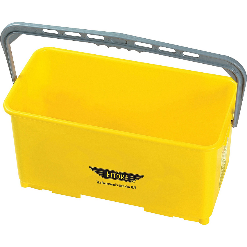 Ettore 6-gallon Super Bucket 6 gal - Handle, Secure Grip - 10.5" x 21.8" x 11.8" - Yellow - 1 Each (85000)