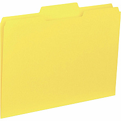 Business Source 1/3 Tab Cut Letter Recycled Top Tab File Folder 8 1/2" x 11" - Top Tab Location - Assorted Tab Position - 11 pt. - 1 Plys - Yellow - 10% Recycled - 100 / Box (BSN43559) Business Source 1/3 Tab Cut Letter Recycled Top Tab File Folder 8 1/2" x 11" - Top Tab Location - Assorted Tab Position - 11 pt. - 1 Plys - Yellow - 10% Recycled - 100 / Box (BSN43559)