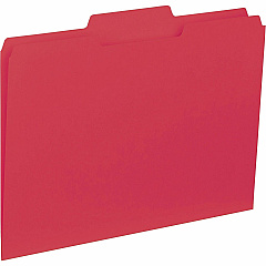Business Source 1/3 Tab Cut Letter Recycled Top Tab File Folder 8 1/2" x 11" - Top Tab Location - Assorted Tab Position - 11 pt. - 1 Plys - Red - 10% Recycled - 100 / Box (BSN43564) Business Source 1/3 Tab Cut Letter Recycled Top Tab File Folder 8 1/2" x 11" - Top Tab Location - Assorted Tab Position - 11 pt. - 1 Plys - Red - 10% Recycled - 100 / Box (BSN43564)