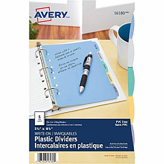 Avery Durable Plastic Write-On Dividers 5 x Divider(s) - 5 Write-on Tab(s) - 5 - 5 Tab(s)/Set - 5.5" Divider Width x 8.50" Divider Length - 7 Hole Punched - Multicolor Plastic Divider - Multicolor Plastic Tab(s) - Durable, Hole-punched, PVC-free S (16180) Avery Durable Plastic Write-On Dividers 5 x Divider(s) - 5 Write-on Tab(s) - 5 - 5 Tab(s)/Set - 5.5" Divider Width x 8.50" Divider Length - 7 Hole Punched - Multicolor Plastic Divider - Multicolor Plastic Tab(s) - Durable, Hole-punched, PVC-free S (16180)