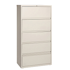 Lorell Fortress Series Lateral File 36" Width x 18.6" Depth x 68.8" Height - 5 x Drawer(s) for File - A4, Legal, Letter - Ball-bearing Suspension, Recessed Handle, Leveling Glide, Heavy Duty, Interlocking - Putty - Steel - Recycled - 1 Each (LLR43512) Lorell Fortress Series Lateral File 36" Width x 18.6" Depth x 68.8" Height - 5 x Drawer(s) for File - A4, Legal, Letter - Ball-bearing Suspension, Recessed Handle, Leveling Glide, Heavy Duty, Interlocking - Putty - Steel - Recycled - 1 Each (LLR43512)