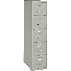 Lorell Fortress Series 26-1/2" Commercial-Grade Vertical File Cabinet 15" Width x 26.5" Depth x 61.6" Height - 5 x Drawer(s) for File - Letter - Vertical - Security Lock, Ball-bearing Suspension, Heavy Duty - Light Gray - Steel - Recycled - 1 E (LLR48499) Lorell Fortress Series 26-1/2" Commercial-Grade Vertical File Cabinet 15" Width x 26.5" Depth x 61.6" Height - 5 x Drawer(s) for File - Letter - Vertical - Security Lock, Ball-bearing Suspension, Heavy Duty - Light Gray - Steel - Recycled - 1 E (LLR48499)