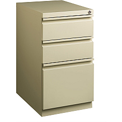 Lorell 20" Box/Box/File Mobile File Cabinet with Full-Width Pull 15" Width x 20" Depth x 27.7" Height - Letter - Ball-bearing Suspension, Security Lock, Recessed Handle - Putty - Steel - Recycled - 1 Each (LLR49520) Lorell 20" Box/Box/File Mobile File Cabinet with Full-Width Pull 15" Width x 20" Depth x 27.7" Height - Letter - Ball-bearing Suspension, Security Lock, Recessed Handle - Putty - Steel - Recycled - 1 Each (LLR49520)