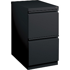 Lorell 20" File/File Mobile File Cabinet with Full-Width Pull 15" Width x 20" Depth x 27.7" Height - Letter - Security Lock, Ball-bearing Suspension, Recessed Handle - Black - Steel - Recycled - 1 Each (LLR49524) Lorell 20" File/File Mobile File Cabinet with Full-Width Pull 15" Width x 20" Depth x 27.7" Height - Letter - Security Lock, Ball-bearing Suspension, Recessed Handle - Black - Steel - Recycled - 1 Each (LLR49524)