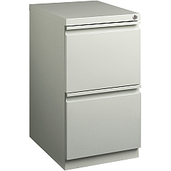 Lorell 20" File/File Mobile File Cabinet with Full-Width Pull 15" Width x 20" Depth x 27.7" Height - Letter - Ball-bearing Suspension, Recessed Handle, Security Lock - Light Gray - Steel - Recycled - 1 Each (LLR49525) Lorell 20" File/File Mobile File Cabinet with Full-Width Pull 15" Width x 20" Depth x 27.7" Height - Letter - Ball-bearing Suspension, Recessed Handle, Security Lock - Light Gray - Steel - Recycled - 1 Each (LLR49525)