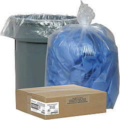 Nature Saver Recycled Trash Can Liners Medium Size - 33 gal Capacity - 39" Length x 33" Width x 1.25 mil (32 Micron) Thickness - Low Density - Clear - Pilferage Control - Recycled - 100 / Carton (29900)