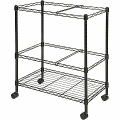 Lorell 2-Tier Wire Mobile File Cart 4 Casters - Steel - 26" Width x 12.50" Depth x 30" Height - Black - 1 Each (LLR45650) Lorell 2-Tier Wire Mobile File Cart 4 Casters - Steel - 26" Width x 12.50" Depth x 30" Height - Black - 1 Each (LLR45650)