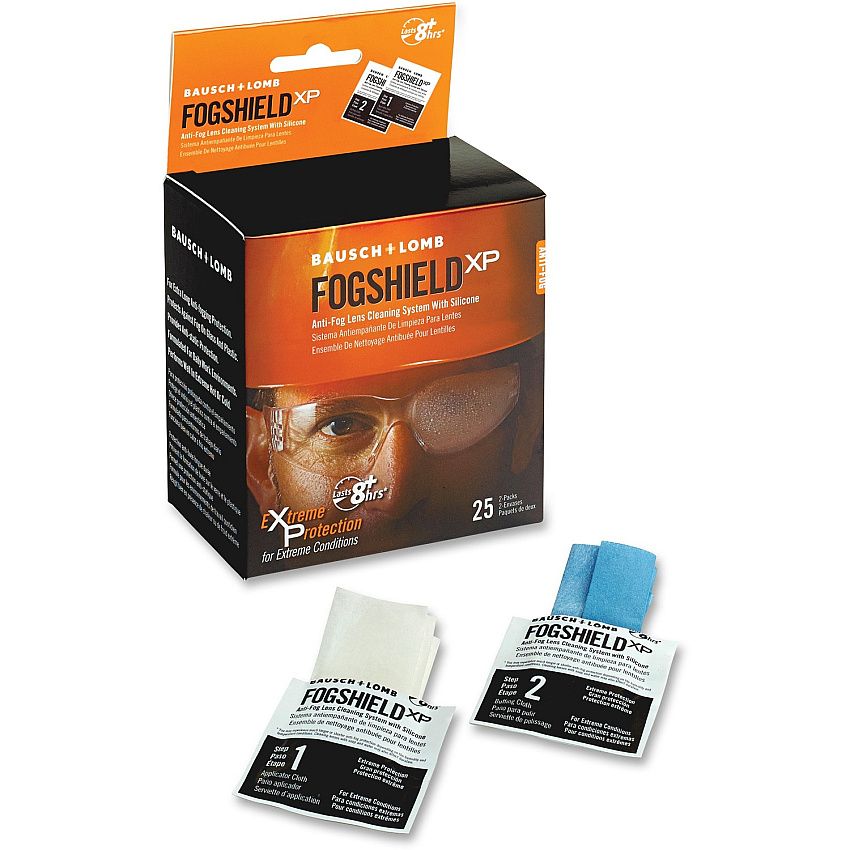 Bausch & Lomb Bausch + Lomb Anti-fog Lens Cleaning Tissues For Safety Glasses, Eyeglasses, Goggle, Face Shield - Anti-static, Pre-moistened - White - 25 / Box (8577PMT)