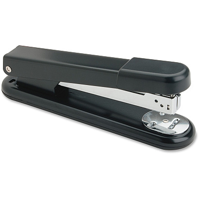 Business Source All-metal Full-strip Desktop Stapler Staples Upto 20 Sheet of 20lb Paper - Holds Upto 210 Staple - Full Strip - Staple Size: 0.25" - Black - Metal, Acrylonitrile Butadiene Styrene (ABS), Rubber - 1 Each (BSN62836)