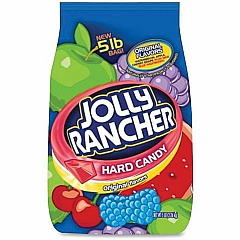 Jolly Rancher Hershey Co. Bulk Bag Hard Candy Cherry, Watermelon, Grape, Apple, Blue Raspberry - Individually Wrapped - 1 Bag (15680)