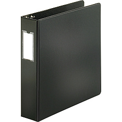 Business Source Slanted D-ring Binders 2" Binder Capacity - 3 Ring - Fastener: D-Ring - Pocket: 2, Internal - Chipboard, Polypropylene - Black - PVC-free, Non-stick, Spine Label, Gap-free Ring, Non-glare, Heavy Duty, Open and Closed Triggers -  (BSN33109)