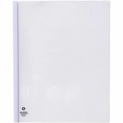 Business Source Report Cover 1/8" Folder Capacity - 8 1/8" x 11" - Polypropylene - White - 50 / Box (BSN78503)