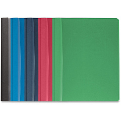 Business Source Letter Report Cover 8 1/2" x 11" - 100 Sheets Capacity - 3 x Prong Fastener - Assorted - Textured, Non-stick - 25 / Box (BSN78519)