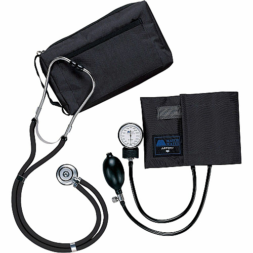 Medline Sprague Rappaport Stetho/Sphyg Combo For Blood Pressure - Latex-free - Black - 1 Each (MDS9125)