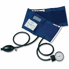 Medline Handheld Aneroid Sphygmomanometers For Blood Pressure - Latex-free - Blue - Adult - Polyvinyl Chloride (PVC) - 1 Each (MDS9380)