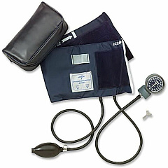 Medline Handheld Aneroid Sphygmomanometer For Blood Pressure - Latex-free - Blue - Adult - Polyvinyl Chloride (PVC) - 1 Each (MDS9410)
