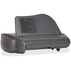 Business Source Electric Adjustable 3-hole Punch 3 Punch Head(s) - 30 Sheet of 20lb Paper - 1/4" Punch Size - 17.8" Width x 5.3" Depth x 8.3" Height - Gray - 1 Each (BSN62901)