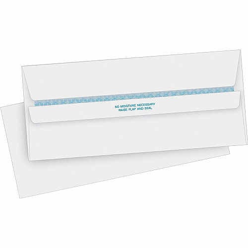 Business Source Regular Security Invoice Envelopes Business - #10 - 4 1/8" Width x 9 1/2" Length - 24 lb - Self-sealing - White - 500 / Box (BSN04645)