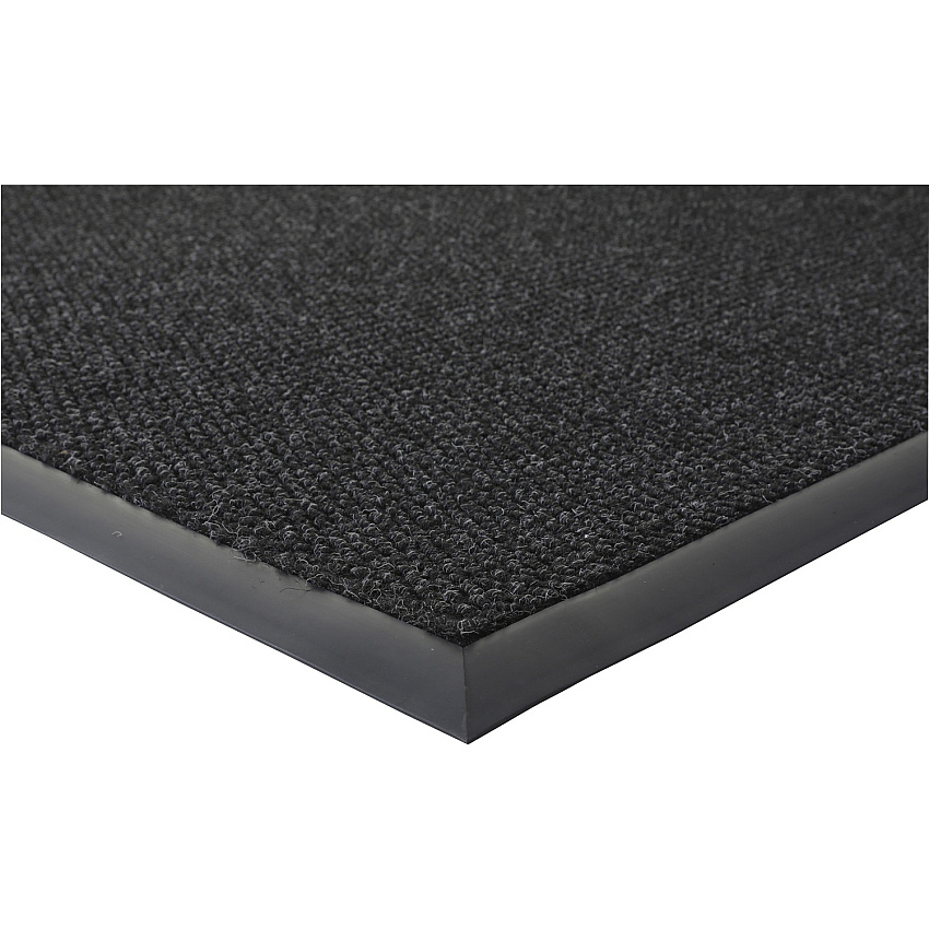 Genuine Joe Ultraguard Berber Heavy Traffic Mat Hard Floor, Indoor, Outdoor - 72" Length x 48" Width - Rubber - Charcoal Black - 1 Each (GJO02404)