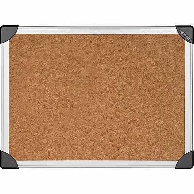 Lorell Corkboard 24" Board Height x 36" Board Width - Silver Cork, Brown Surface - Durable, Resist Warping, Laminated, Resilient - Aluminum Frame - 1 Each (LLR19191)