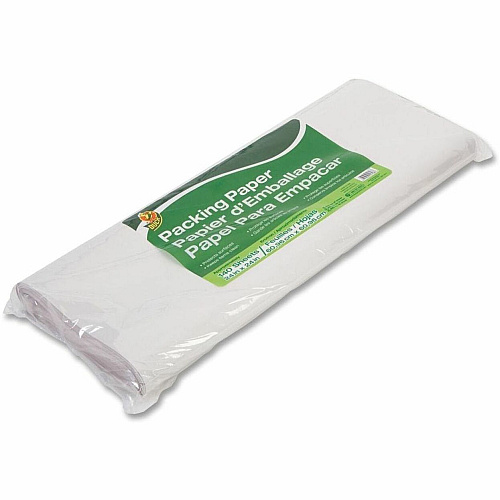 Duck Brand Packing Paper 24" Width x 24" Length - 5.43 lb Basis Weight - White - 120 / Pack (1139951)