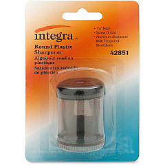 Integra Handheld 1-hole Pencil Sharpener Canister Desktop, Handheld - 1 Hole(s) - Plastic, Aluminum - Smoke - 1 Each (42851) Integra Handheld 1-hole Pencil Sharpener Canister Desktop, Handheld - 1 Hole(s) - Plastic, Aluminum - Smoke - 1 Each (42851)