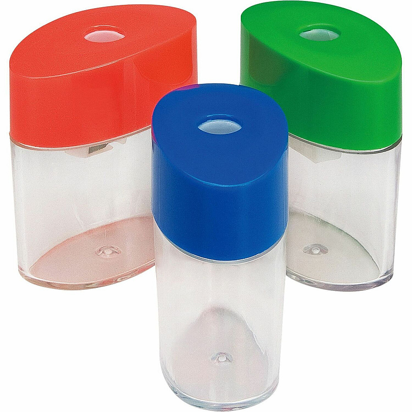 Integra Assorted Color Oval Plastic Sharpeners Handheld - 1 Hole(s) - Plastic - Assorted - 1 Each (42850)