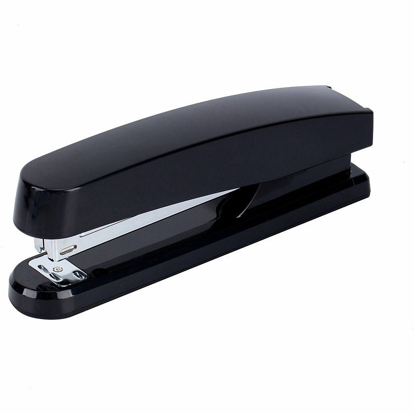 Business Source Full-strip Plastic Desktop Stapler Staples Upto 20 Sheet of 20lb Paper - Holds Upto 210 Staple - Full Strip - Staple Size: 0.25" - Black - Plastic, Metal - 1 Each (BSN62835)