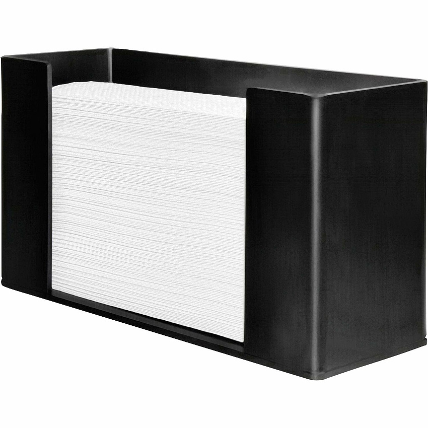 Genuine Joe Folded Paper Towel Dispenser C Fold, Multifold Dispenser - 6.8" Height x 11.5" Width x 4.1" Depth - Acrylic - Black - Wall Mountable - 1 Each (GJO11524)