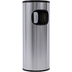 Genuine Joe Fire-safe 3-Gallon Ashtray Receptacle 3 gal Capacity - Removable Lid, Fire-Safe, Compact - Aluminum, Stainless Steel - Stainless Steel - 1 Each (GJO58883) Genuine Joe Fire-safe 3-Gallon Ashtray Receptacle 3 gal Capacity - Removable Lid, Fire-Safe, Compact - Aluminum, Stainless Steel - Stainless Steel - 1 Each (GJO58883)