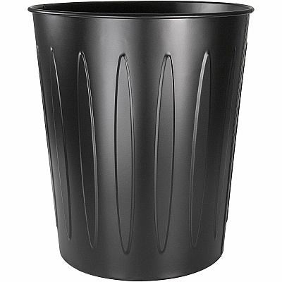 Genuine Joe 6-gallon Fire-safe Trash Can 6 gal Capacity - Fire-Safe, Sturdy - 14" Height x 13" Diameter - Metal, Steel - Black - 1 Each (GJO58897)