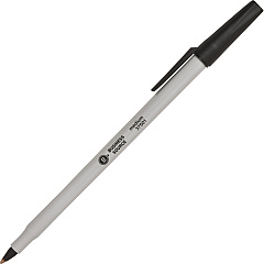 Business Source Medium Point Ballpoint Stick Pens Medium Pen Point - Black Ink - Light Gray Barrel - Stainless Steel Tip - 12 / Dozen (BSN37501) Business Source Medium Point Ballpoint Stick Pens Medium Pen Point - Black Ink - Light Gray Barrel - Stainless Steel Tip - 12 / Dozen (BSN37501)