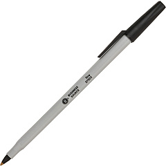 Business Source Fine Point Ballpoint Stick Pens Fine Pen Point - Black Ink - Light Gray Barrel - Stainless Steel Tip - 12 / Dozen (BSN37503) Business Source Fine Point Ballpoint Stick Pens Fine Pen Point - Black Ink - Light Gray Barrel - Stainless Steel Tip - 12 / Dozen (BSN37503)