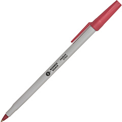 Business Source Medium Point Ballpoint Stick Pens Medium Pen Point - Red Ink - Light Gray Barrel - Stainless Steel Tip - 12 / Dozen (BSN37504) Business Source Medium Point Ballpoint Stick Pens Medium Pen Point - Red Ink - Light Gray Barrel - Stainless Steel Tip - 12 / Dozen (BSN37504)