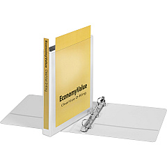 Cardinal® EconomyValue ClearVue Slant-D Ring Binder 1" Binder Capacity - Letter - 8 1/2" x 11" Sheet Size - 240 Sheet Capacity - 1" Spine Width - 3 Ring - Fastener: D-Ring - Pocket: 2, Inside Front & Back - Vinyl - White - 14.88 oz - Recycled (90103) Cardinal® EconomyValue ClearVue Slant-D Ring Binder 1" Binder Capacity - Letter - 8 1/2" x 11" Sheet Size - 240 Sheet Capacity - 1" Spine Width - 3 Ring - Fastener: D-Ring - Pocket: 2, Inside Front & Back - Vinyl - White - 14.88 oz - Recycled (90103)
