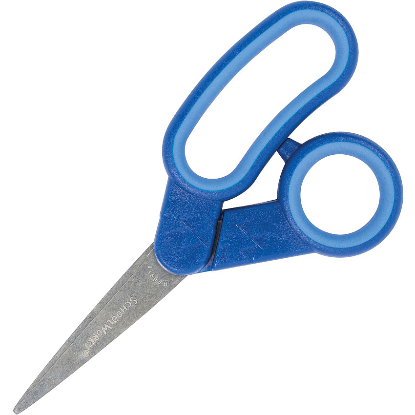 SchoolWorks Pointed Tip Kids Scissors 5" Overall Length - Stainless Steel - Pointed Tip - Assorted - 1 Each (1055801001)