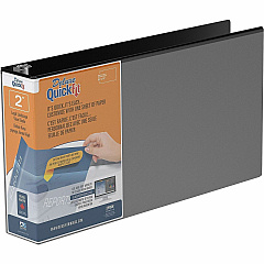 QuickFit 9500 Ring Binder 2" Binder Capacity - Legal - 8 1/2" x 14" Sheet Size - 400 Sheet Capacity - 3 x 2" Ring - Fastener: Round Ring - Pocket: 2, Internal - Polypropylene - Black - Recycled - Antimicrobial - 1 Each (95031L)