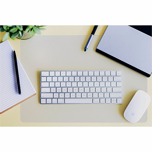 Floortex Desktex&reg; Polycarbonate Desk Pad 19" x 24" Rectangular - 19" Width x 24" Length x 0.03000" Depth - Clear Backing - Polycarbonate - Clear - TAA Compliant - 1 Each (FPDE1924RA)