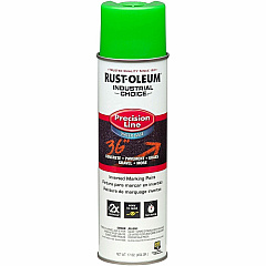 Rust-Oleum Industrial Choice Color Precision Line Marking Paint Aerosol - Fluorescent Green - 1.06 lb - 1 Each (203032)