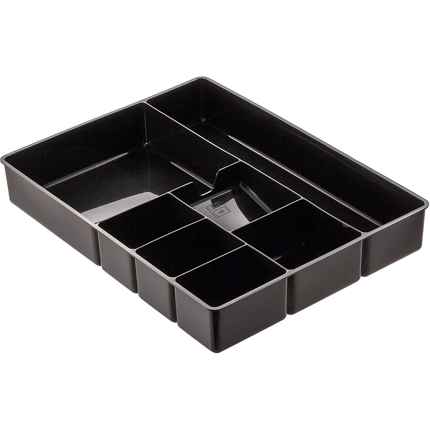 Officemate Deep Desk Drawer Tray 7 Compartment(s) - 2.25" Height x 11.50" Width x 15.12" Length - Black - 1 Each (21322)