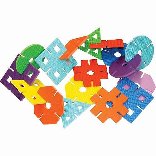 WonderFoam Giant Design Shapes Learning Theme/Subject - 40 x Shape Shape - 4" Height x 7" Width - Assorted - Foam - 1 Set (4464)