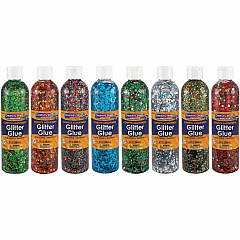 Creativity Street Classroom Size Glitter Chips Craft, Classroom - Assorted - 8 / Box (8562)