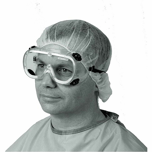Medline Standard Fluid-Protection Lab Goggles Recommended for: Eye, Laboratory - Large - Fluid Protection - Elastic - Clear - Vented, Impact Resistant, Latex-free - 1 Each (NON24776)