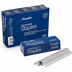 Swingline Staples Standard - 1/4" - for Paper - Chisel Point, Durable - 5000 Per Cartridge - 5000/Box - 5 / Pack (35101)