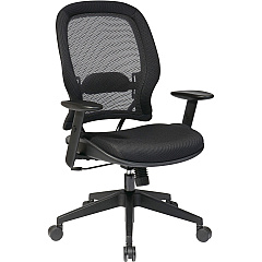 Office Star AirGrid Back & Mesh Seat Managers Chair Black Seat Color - Black Back Color - High Back - 5-star Base - Armrest - 1 Each (5540) Office Star AirGrid Back & Mesh Seat Managers Chair Black Seat Color - Black Back Color - High Back - 5-star Base - Armrest - 1 Each (5540)