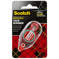 Scotch Double-Sided Adhesive Roller 26 ft Length x 27" Width - Clear - Dispenser Included - Handheld Dispenser - For Multipurpose - 1 Each (6061)