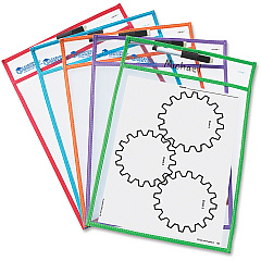 Learning Resources Write-and-wipe Pockets White Surface - Portable - Reusable - 5 / Set (LER0477) Learning Resources Write-and-wipe Pockets White Surface - Portable - Reusable - 5 / Set (LER0477)