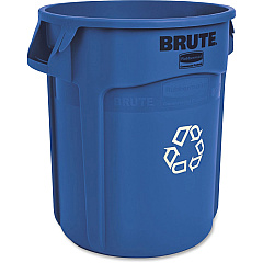 Rubbermaid Commercial Brute 20-Gallon Vented Recycling Container 20 gal Capacity - Fade Resistant, Durable, Reinforced, UV Coated, Damage Resistant, Warp Resistant, Crack Resistant, Heavy Duty, Handle, Reinforced, Tear Resistant - 22.9" Height (262073BLU)