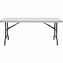 Iceberg Commercial Folding Table Powder Coated Round Tube Leg, Gray Base - Contemporary Style - 4 Legs - 1000 lb Capacity - 60" Table Top Length x 30" Table Top Width x 2" Table Top Thickness - Indoor, Outdoor, School, Office, Hospital, Banquet - (65513) Iceberg Commercial Folding Table Powder Coated Round Tube Leg, Gray Base - Contemporary Style - 4 Legs - 1000 lb Capacity - 60" Table Top Length x 30" Table Top Width x 2" Table Top Thickness - Indoor, Outdoor, School, Office, Hospital, Banquet - (65513)